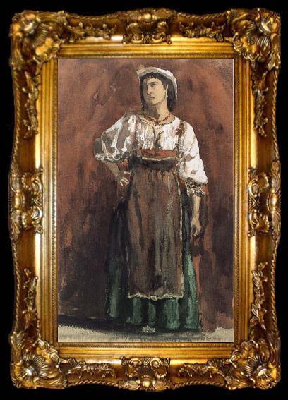 framed  William Stott of Oldham Italian Woman, ta009-2